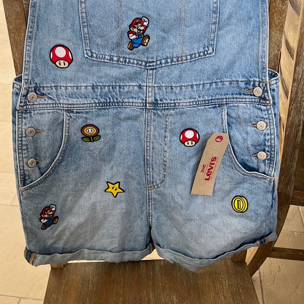 Levi's X Super Mario Brothers Vintage Shortalls Overalls L